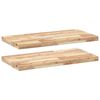vidaXL 2 db kezeletlen t&ouml;m&ouml;r ak&aacute;cfa f&uuml;ggőpolc 100 x 40 x 4 cm
