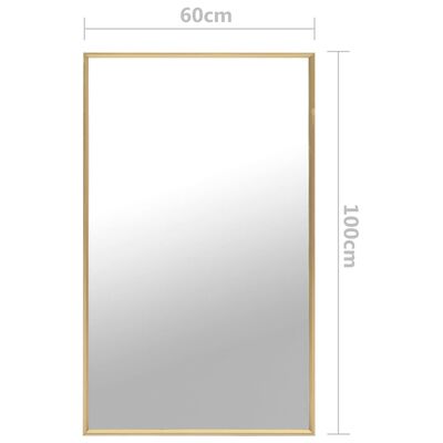vidaXL aranyszínű tükör 100 x 60 cm