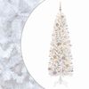 vidaXL Karcs&uacute; műkar&aacute;csonyfa g&ouml;mb&ouml;kkel 180 cm 300 LED Meleg feh&eacute;r