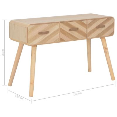 vidaXL tömör fa tálalóasztal 100 x 35 x 68 cm