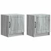 vidaXL &Eacute;jjeliszekr&eacute;ny 2 db Sz&uuml;rke Sonoma 43 x 34,5 x 47 cm Szerelt Fa