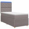 vidaXL LED Boxspring &Aacute;gy Mattal T&oacute;psz&iacute;nű 90 x 190 cm Sz&ouml;vet