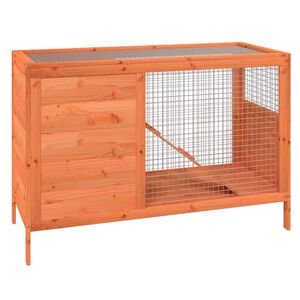 vidaXL barna t&ouml;m&ouml;r fenyőfa ny&uacute;lketrec 103 x 44 x 69,5 cm