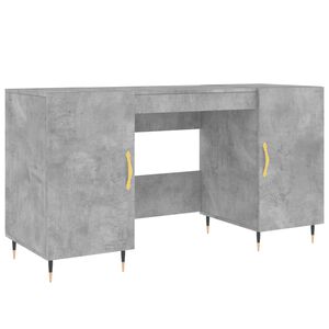 vidaXL betonsz&uuml;rke szerelt fa &iacute;r&oacute;asztal 140 x 50 x 75 cm