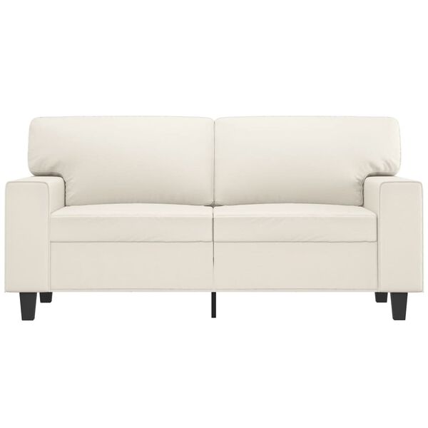 vidaXL 2 szem&eacute;lyes kr&eacute;msz&iacute;nű műbőr kanap&eacute; 120 cm
