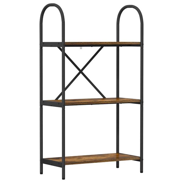 vidaXL K&ouml;nyvespolc F&uuml;st&ouml;lt t&ouml;lgy 60 x 30 x 109 cm Faanyag