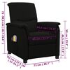 vidaXL fekete szövet elektromos masszázsfotel