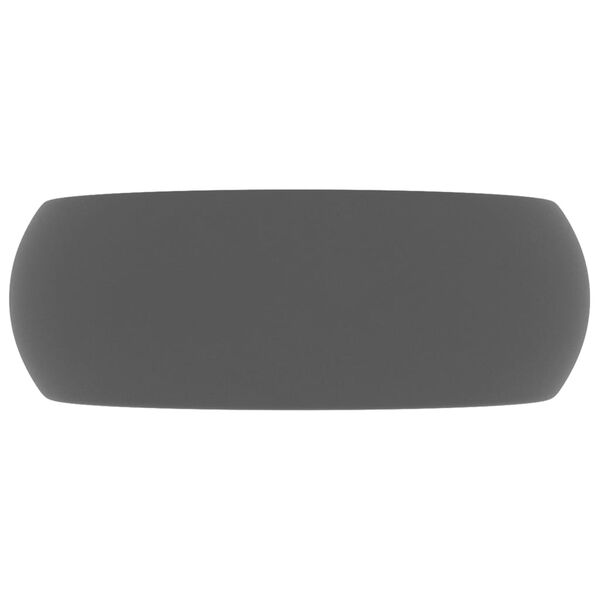 vidaXL kerek matt sötétszürke kerámia luxus mosdókagyló 40 x 15 cm