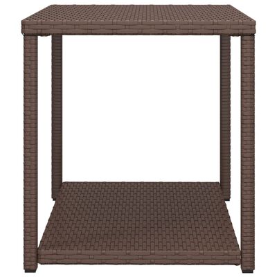 vidaXL barna polyrattan kisasztal 55 x 45 x 49 cm