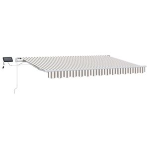 vidaXL Beh&uacute;zhat&oacute; napellenző Vil&aacute;gossz&uuml;rke &eacute;s feh&eacute;r 600 &times; 350 cm