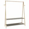 vidaXL bambusz ruha&aacute;llv&aacute;ny polcokkal 132 x 45,5 x 150,5 cm