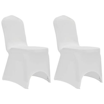 vidaXL 12 db fehér sztreccs székszoknya