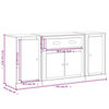 vidaXL 3 db fehér szerelt fa tálalószekrény