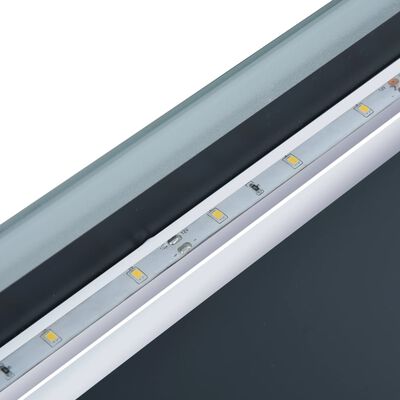 vidaXL LED-es tükör érintésérzékelővel és időkijelzővel 80 x 60 cm