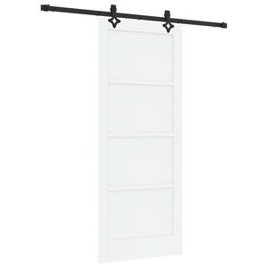 vidaXL Cs&uacute;sz&oacute; ajt&oacute; Feh&eacute;r &eacute;s Fekete 83 x 202 cm T&ouml;m&ouml;r Fenyőfa