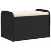 vidaXL fekete polyrattan t&aacute;rol&oacute;pad p&aacute;rn&aacute;val 80 x 51 x 52 cm