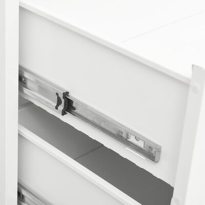 vidaXL fehér fém ipari fiókos szekrény 78 x 40 x 93 cm