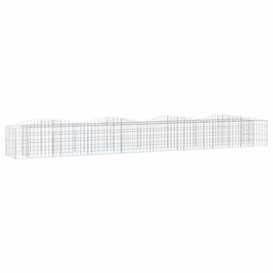 vidaXL &iacute;ves horganyzott vas gabion magas&aacute;gy&aacute;s 400x50x50 cm