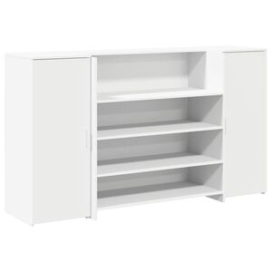 vidaXL feh&eacute;r, r&eacute;tegelt fa recepci&oacute;s asztal 180 x 50 x 103,5 cm