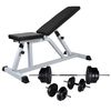 vidaXL edzőpad egykezes &eacute;s k&eacute;tkezes s&uacute;lyz&oacute;k&eacute;szlettel 60,5 kg