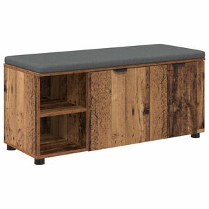 vidaXL Előt&eacute;r pad &Ouml;reg fa 100 x 38 x 46 cm Műanyag Fa &eacute;s Sz&ouml;vet
