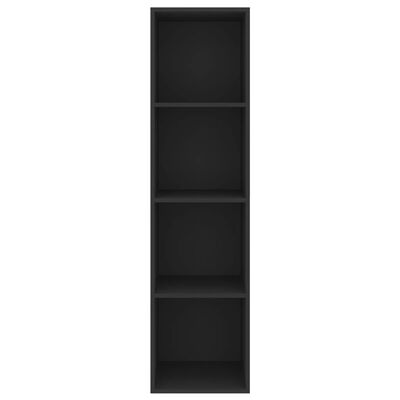 vidaXL fekete falra szerelhető forgácslap TV-szekrény 37x37x142,5 cm