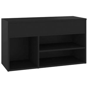 vidaXL fekete szerelt fa cipőt&aacute;rol&oacute; pad 80 x 30 x 45 cm