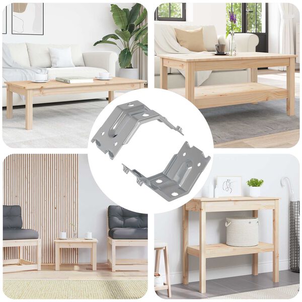 vidaXL Konzol 2 pcs Horganyzott 106 x 55 x 1,5mm Ac&eacute;l