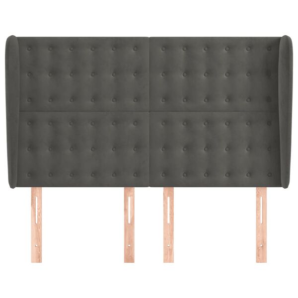 vidaXL s&ouml;t&eacute;tsz&uuml;rke b&aacute;rsony fejt&aacute;mla sz&aacute;rnyakkal 147 x 23 x 118/128 cm