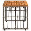 vidaXL K&uuml;lt&eacute;ri Asztal Sz&uuml;rke 80 x 40 x 40 cm Ac&eacute;l &eacute;s poli rattan