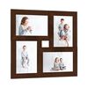 vidaXL s&ouml;t&eacute;tbarna MDF f&eacute;nyk&eacute;pkeretszett 4 db 13 x 18 cm-es k&eacute;phez
