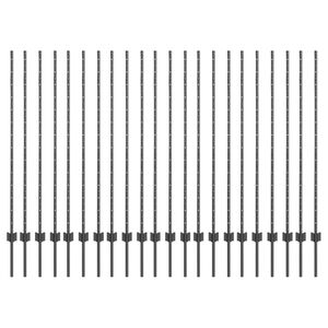vidaXL Ker&iacute;t&eacute;soszlop 22 pcs Sz&uuml;rke 180 cm Ac&eacute;l