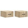 vidaXL Fali &eacute;jjeli szekr&eacute;ny 2 pcs Sonoma T&ouml;lgy 34,5 x 33 x 20 cm