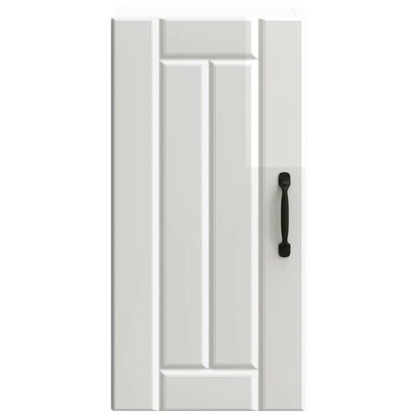 vidaXL konyhai fali szekrény Lucca magasfényű fehér szerelt fa