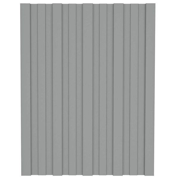 vidaXL Tetőpanel 12 pcs Sz&uuml;rke 60 x 45 cm Horganyzott ac&eacute;l