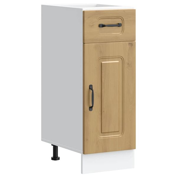 vidaXL Konyhai alapszekr&eacute;ny Kalmar k&eacute;zműves t&ouml;lgy műszaki fa