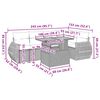 vidaXL 6 r&eacute;szes b&eacute;zs polyrattan kerti &uuml;lőgarnit&uacute;ra p&aacute;rn&aacute;val