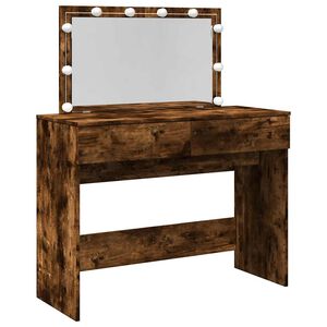 vidaXL f&uuml;st&ouml;s t&ouml;lgy sz&iacute;nű f&eacute;s&uuml;lk&ouml;dőasztal LED-del 100 x 40 x 120 cm