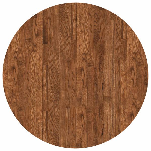 vidaXL Asztallap Vil&aacute;gos Barna &Oslash; 80 x 2,5 cm T&ouml;m&ouml;r T&ouml;lgyfa