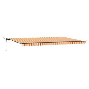 vidaXL Beh&uacute;zhat&oacute; napellenző S&aacute;rga &eacute;s narancs 600 &times; 300 cm Poli&eacute;szter