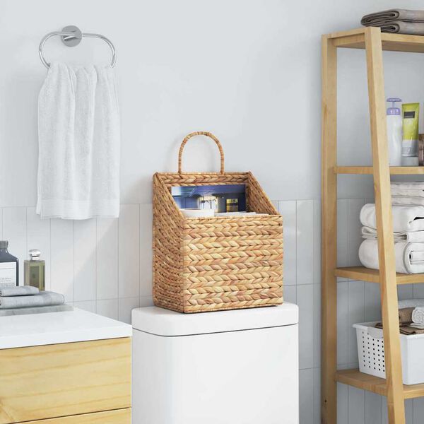 vidaXL F&uuml;ggő kos&aacute;r Term&eacute;szetes 30 x 17,5 x 49,5 cm V&iacute;zi j&aacute;cint