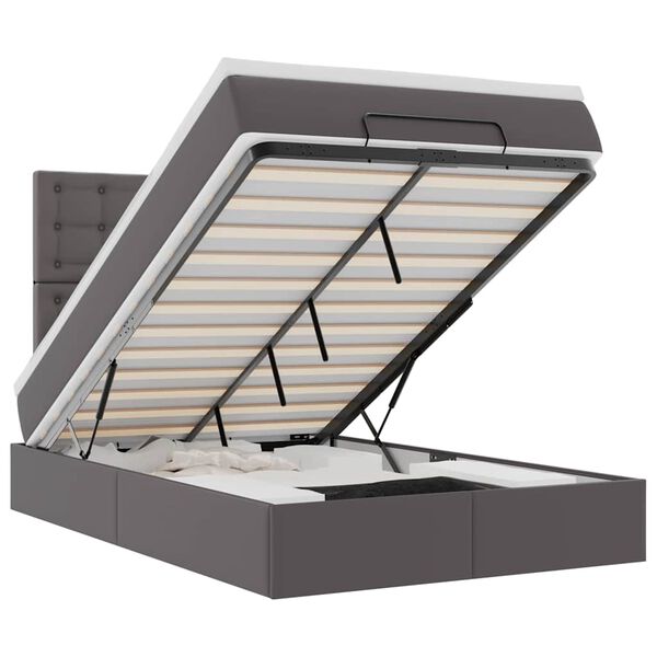 vidaXL Ottom&aacute;n &aacute;gykeret matraccal Sz&uuml;rke 120x190 cm műbőr 120x190 cm