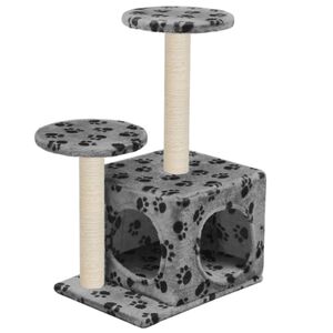 vidaXL sz&uuml;rke mancs mint&aacute;s macskab&uacute;tor sziz&aacute;l kapar&oacute;f&aacute;kkal 60 cm