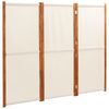 vidaXL feh&eacute;r 3 paneles t&eacute;relv&aacute;laszt&oacute; 210 x 180 cm