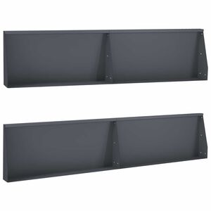 vidaXL T&aacute;mfal 4 db 100 x 12 x 30 cm Ac&eacute;l Antracitsz&uuml;rke