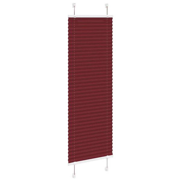 vidaXL pliszírozott redőny Bordeaux piros 40x100 cm szövetszélesség