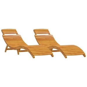 vidaXL Napoz&oacute;&aacute;gy 2 pcs Barna 55 x 184 x 64cm T&ouml;m&ouml;r Ak&aacute;cfa