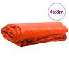 vidaXL Ponyva 650g / m² Narancssárga 4 x 8 m Vászon PVC bevonattal