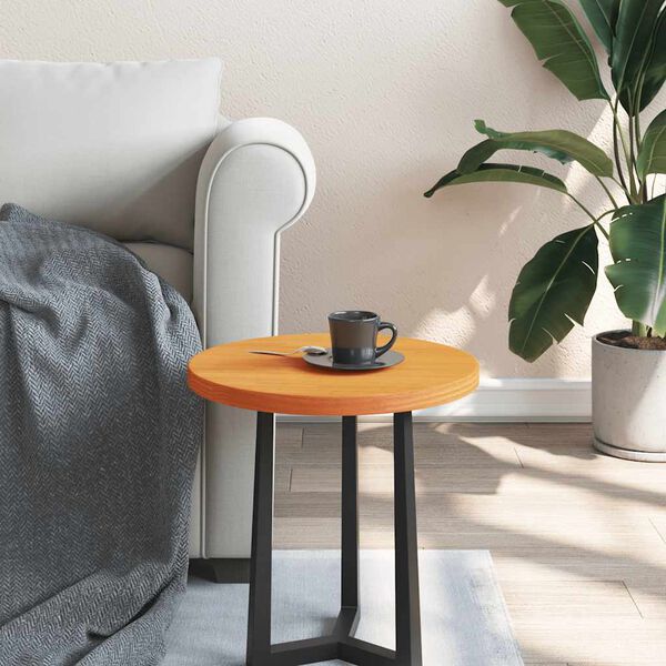 vidaXL viaszbarna tömör fenyőfa kerek asztallap Ø40 x 2,5 cm