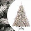 vidaXL Műkar&aacute;csonyfa g&ouml;mbbel 180 cm 300 LED Meleg feh&eacute;r PVC &eacute;s f&eacute;m
